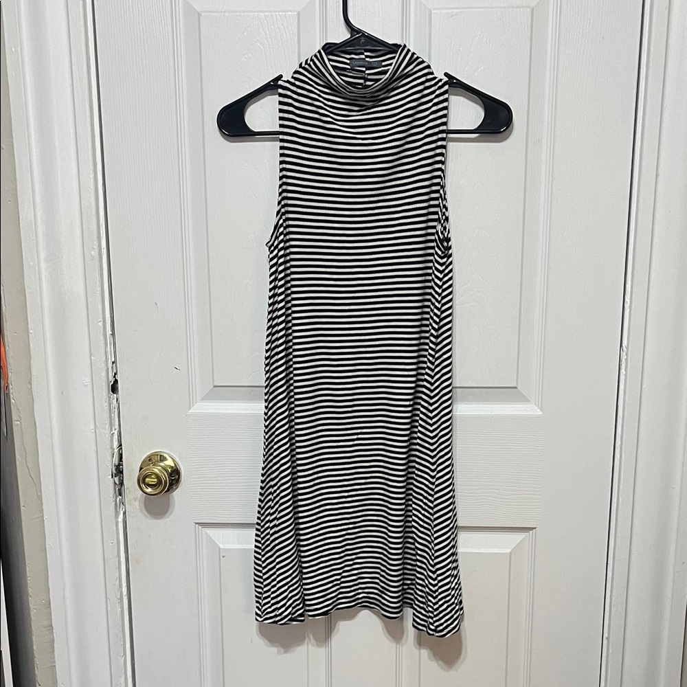 Soprano Black and White Striped Kids Dress